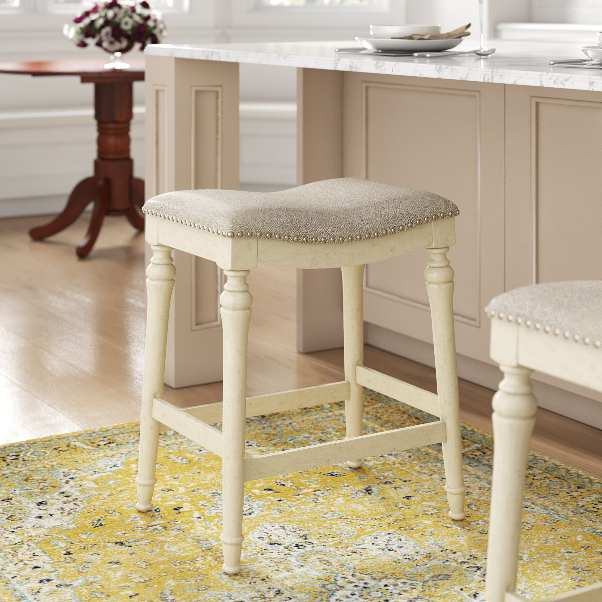 western vanity stool