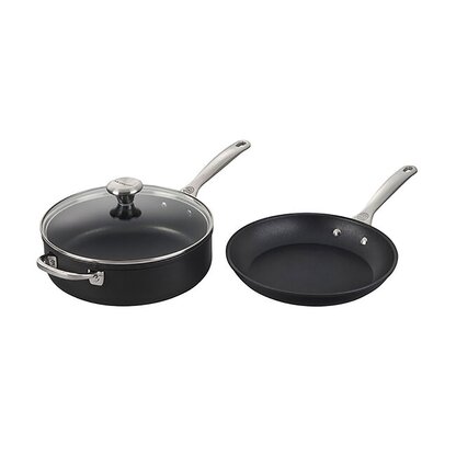 ALUMINIUM TRIO SQUARE 3 SECTION NON STICK FRYING PAN with clip off handle 