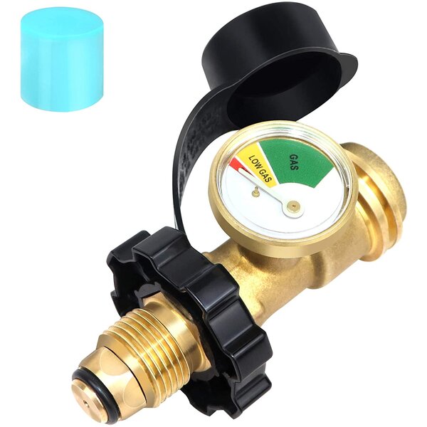 QCC 100lb Small Propane Tank Adapter Fittings 1lb to 20lb Propane Tank Hose Adapter Old to New Connection Type