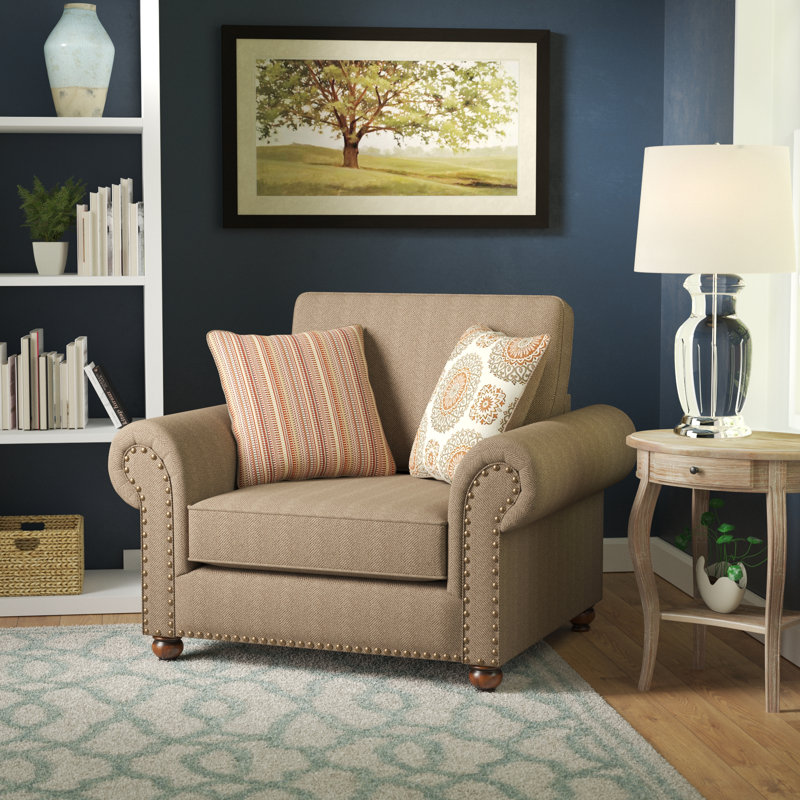 Charlton Home Mentz 49 Wide Polyester Chair And A Half Reviews Wayfair