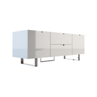 Modern Contemporary White Lacquer Media Console Allmodern Quickview