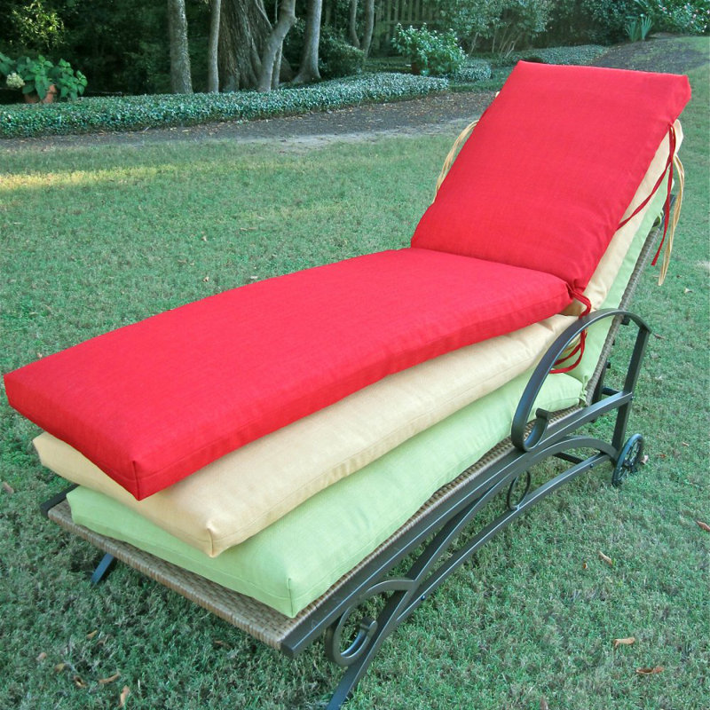 Blazing Needles Indoor Outdoor Patio Chaise Lounge Cushion Reviews Indoor Outdoor Patio Chaise Lounge Cushion