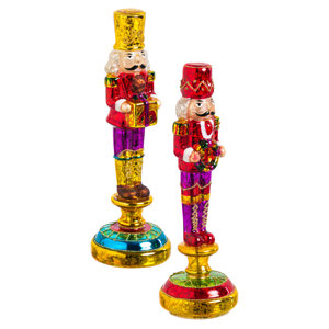 Glass Nutcracker LED Decor