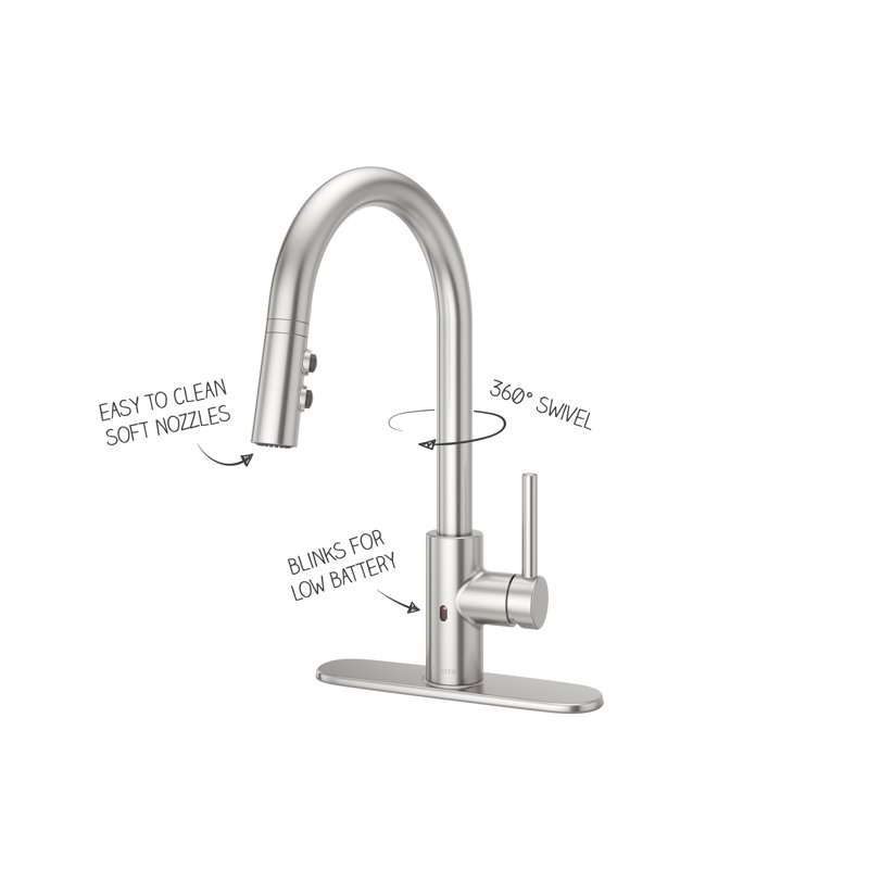 Pfister Stellen Pull Down Touchless Single Handle Kitchen Faucet Reviews Wayfair