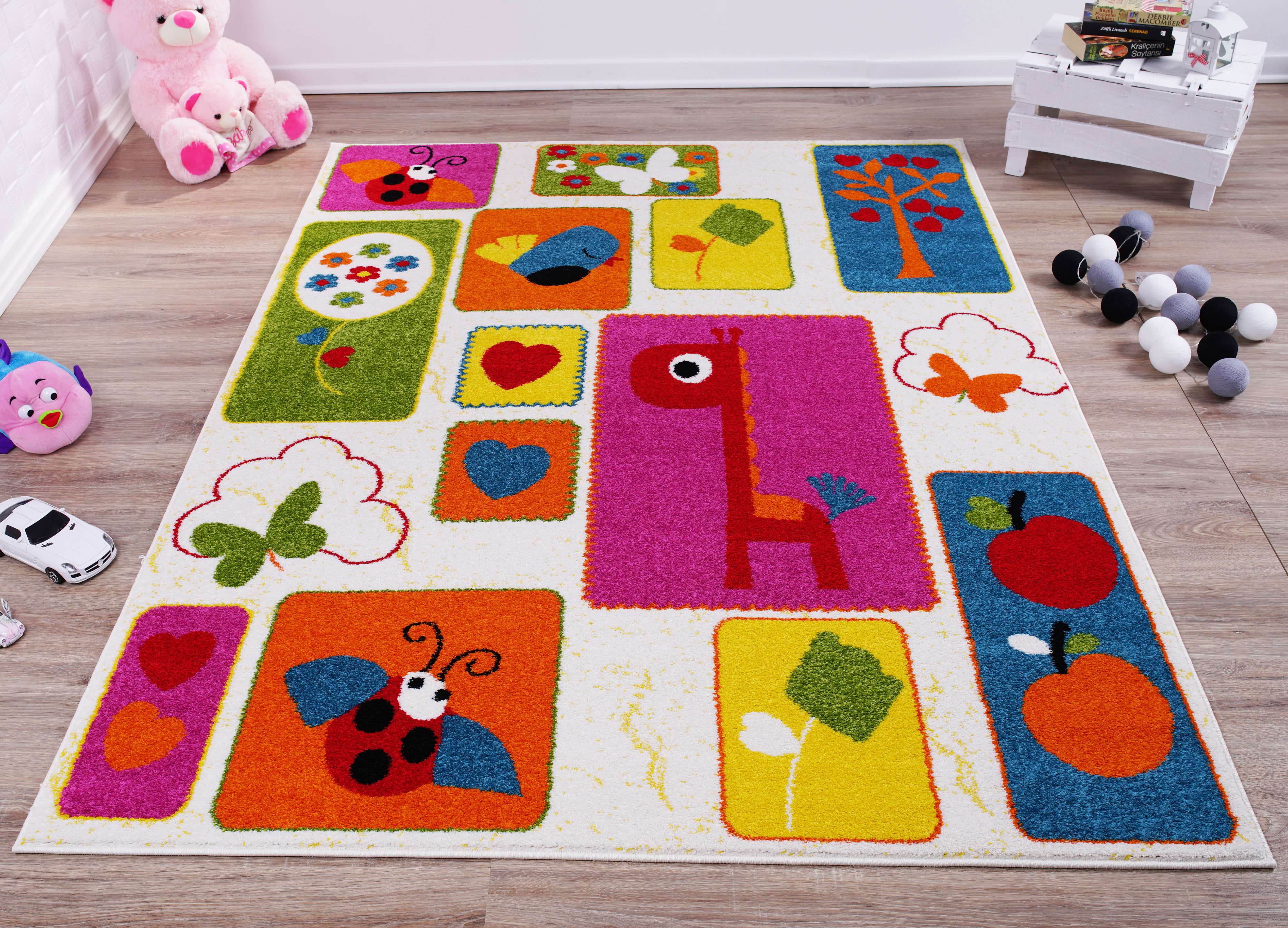 Zoomie Kids Kindig Geometric Green Pink Area Rug Wayfair