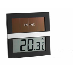 Renda Solar Powered Digital Thermometer By Metro Lane