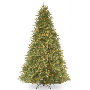 Tiffany Fir 9' Green Artificial Christmas Tree with 1050 Clear Lights and Stand