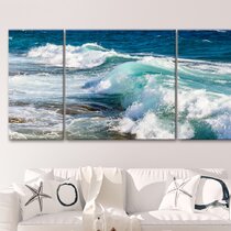 Wall Art Glass Print Canvas New Picture Large Sea Beach Mussel p21859 100x50cm
