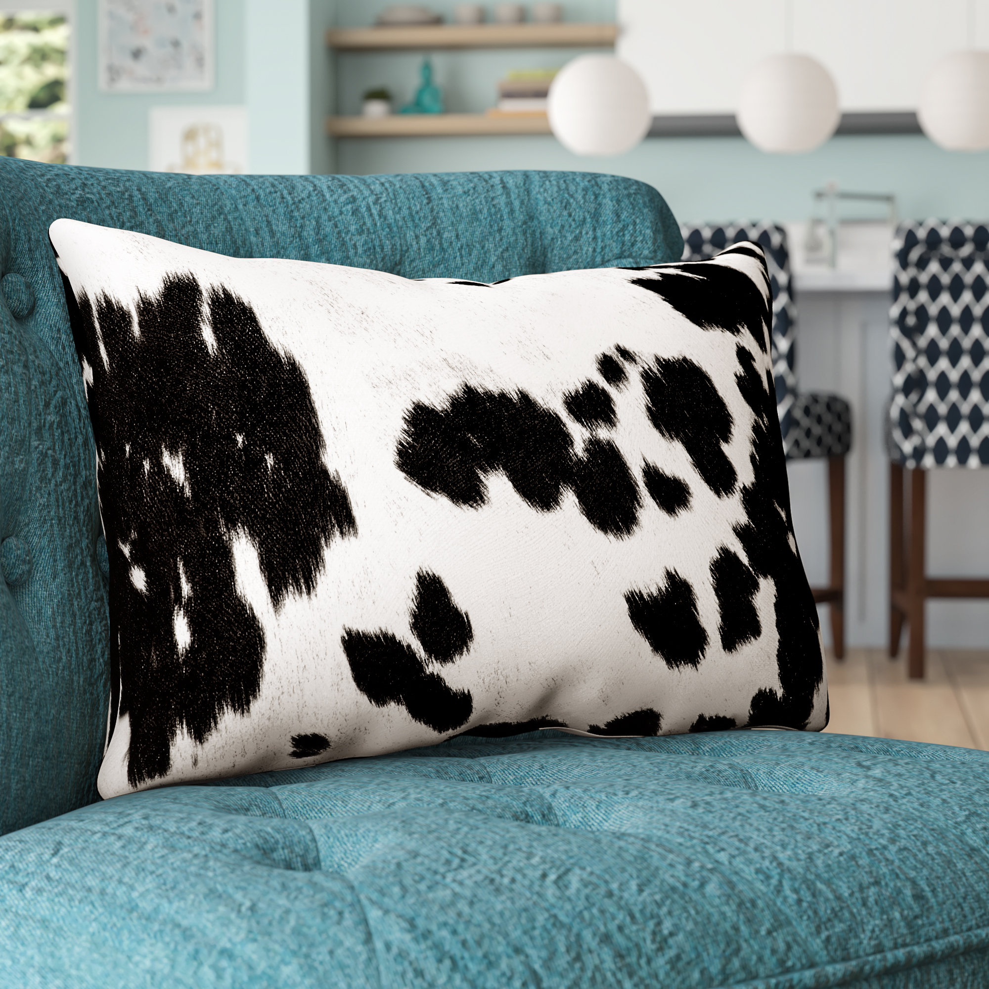 Bloomsbury Market Chontel Faux Hair On Hide Lumbar Pillow