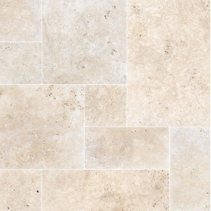 Random Sized Travertine Field Tile in Ivory