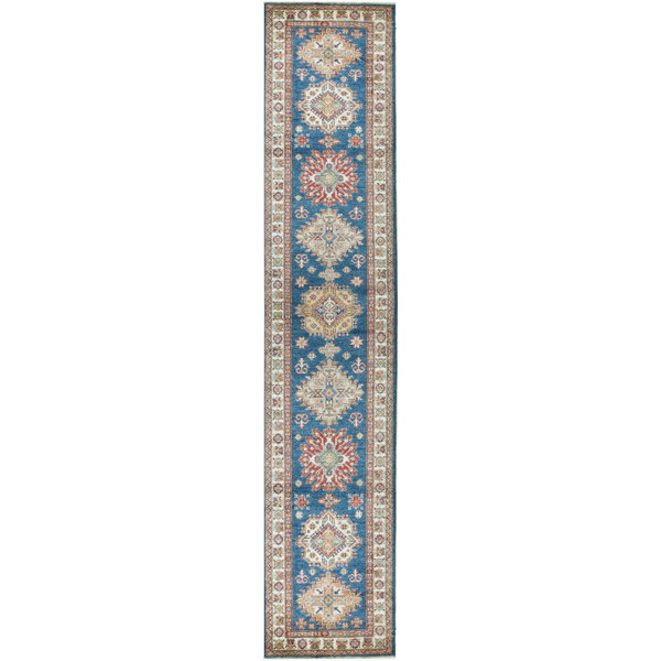 Bokara Rug Co Inc Runner Oriental Hand Knotted Wool Blue Ivory Area Rug Wayfair