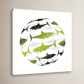 Isabelle Max Chesney Big Shark Framed Art Wayfair