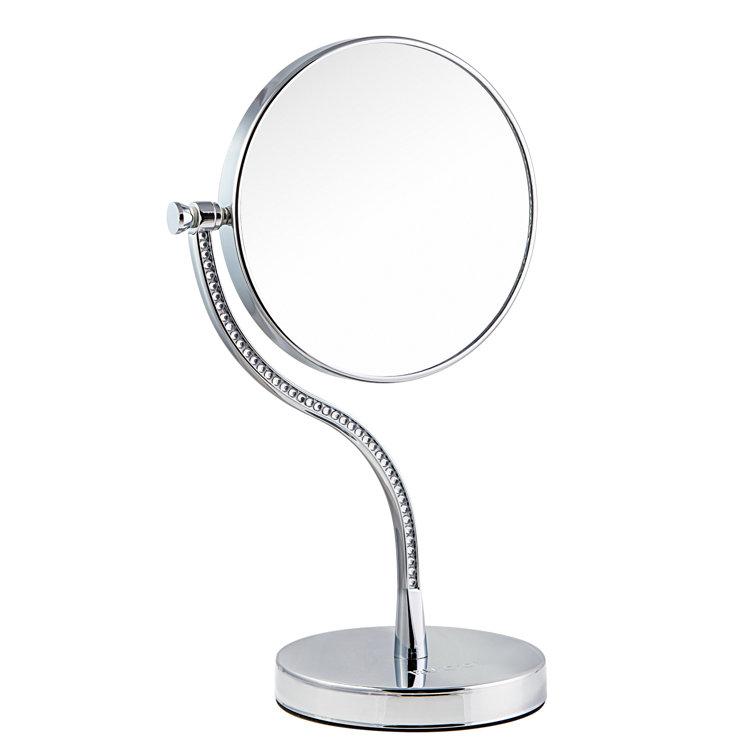 Orren Ellis Trudie Double Sided Diamond Adorned Design Magnifying Makeup Mirror Wayfair Orren Ellis Trudie Double Sided Diamond Adorned Design Magnifying Makeup Mirror Wayfair