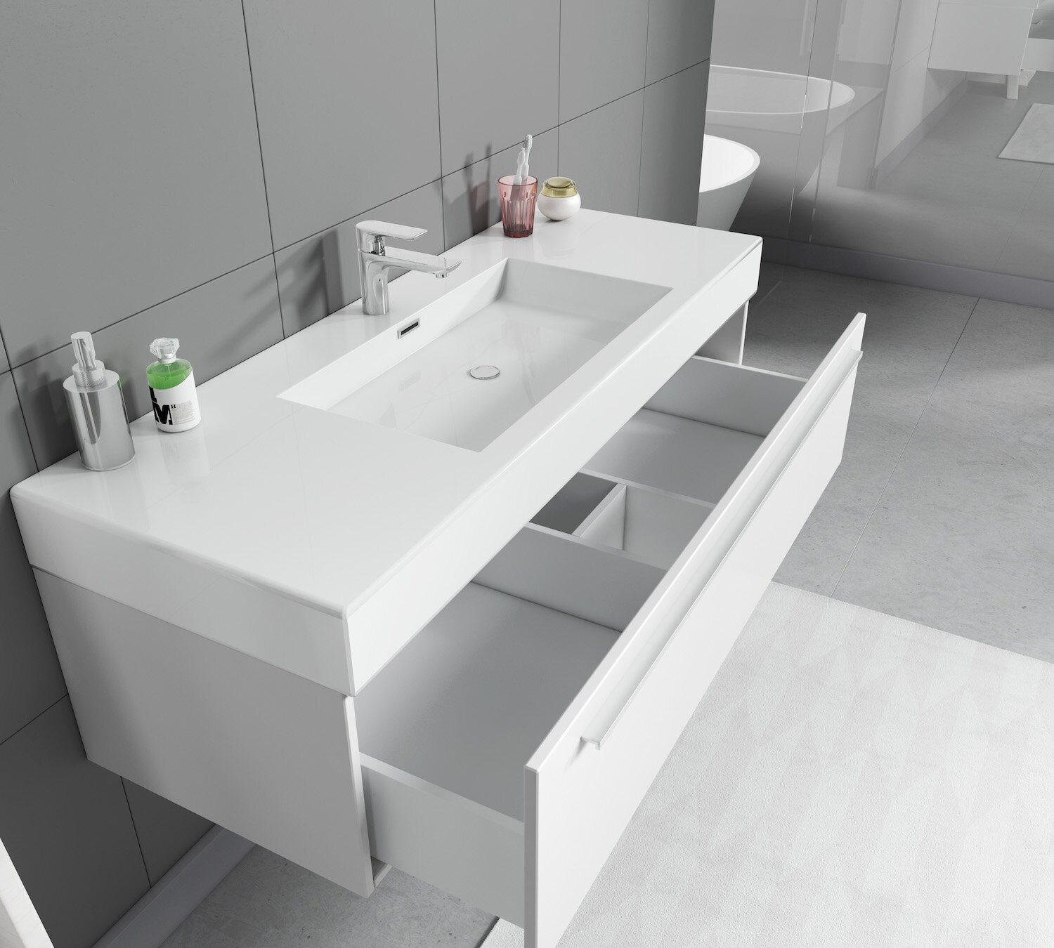 Belfry Bathroom 120 Cm Breiter Wandmontierter Einzelwaschtisch Leticia Bewertungen Wayfair De