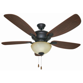 Westinghouse Lighting 52 Sumter 5 Blade Standard Ceiling Fan With Pull Chain And Light Kit Included Wayfair