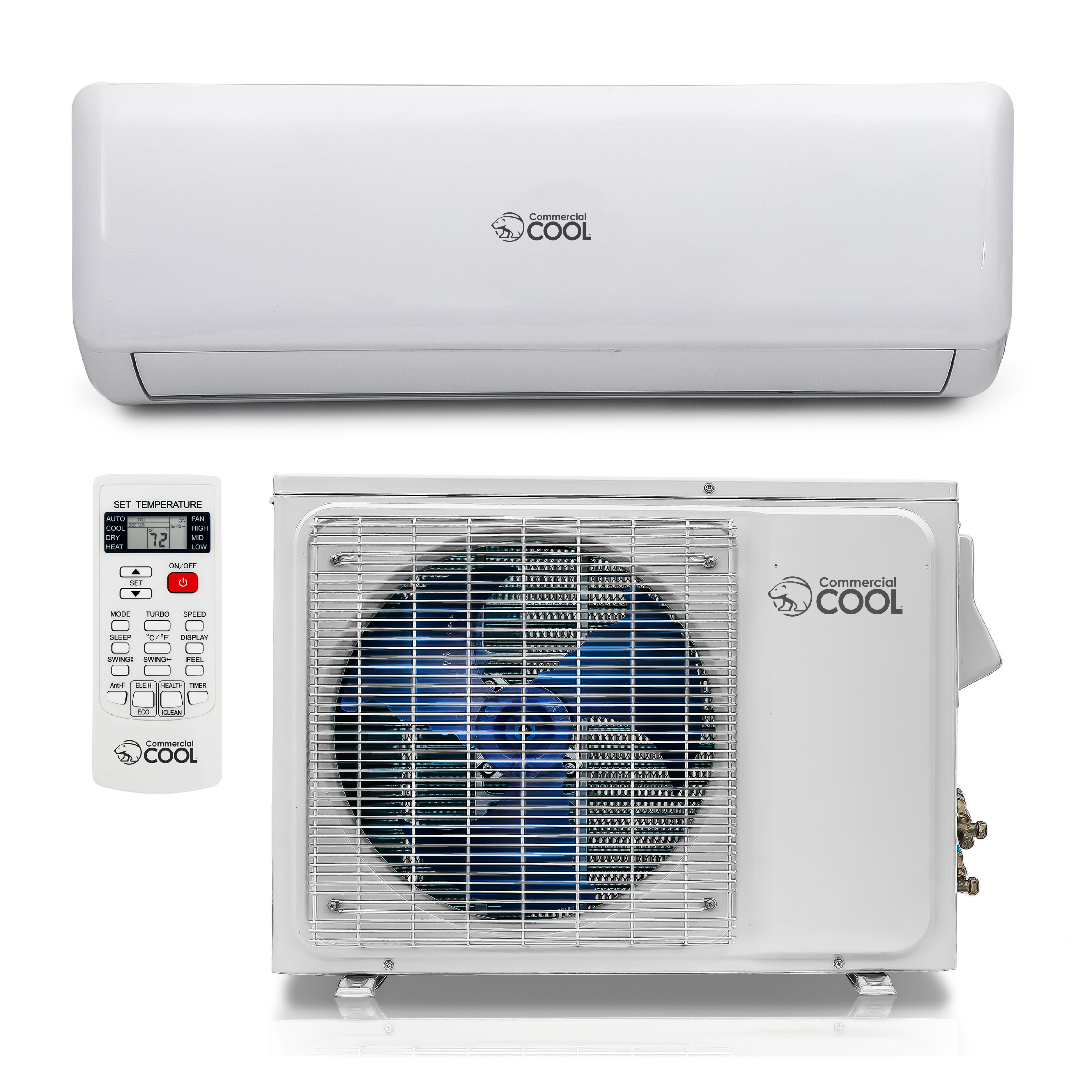 Commercial Cool 2400 BTU Ductless Mini Split Air Conditioner for 1500