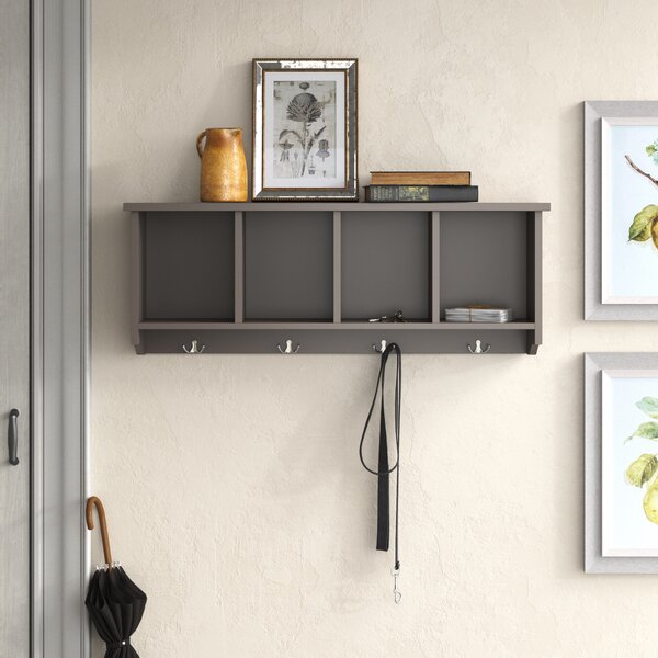Kennedy 4 - Hook Wall Mounted Coat Rack with Storage