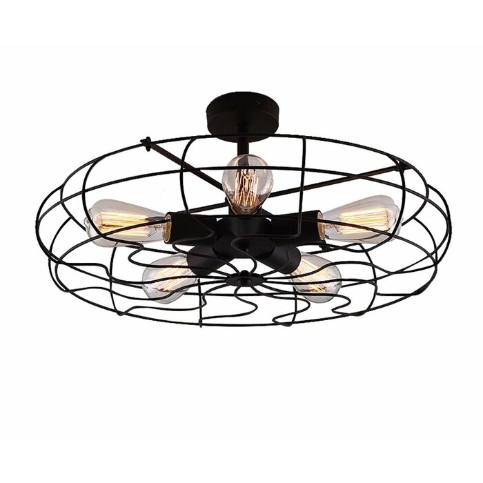 Babbitt 5 Light Semi Flush Mount