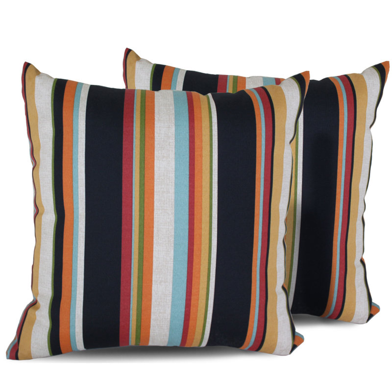 Tk Classics Villa Indoor Outdoor Striped Throw Pillow Reviews Wayfair