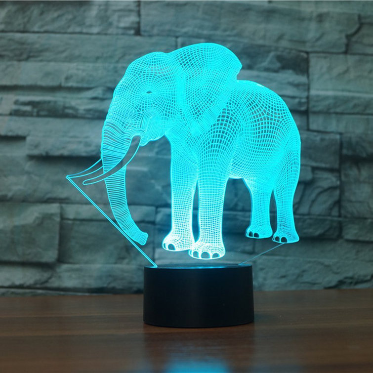 MORICA Elephant 3D Lamp Illusion Night