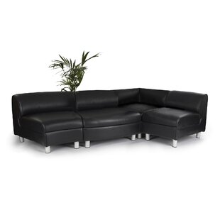 Black Leather Sectional By Enduro