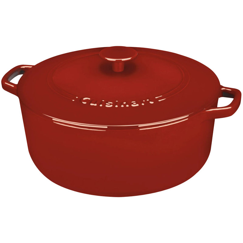 Cuisinart Chef S Classic Enamel On Steel Ceramic Round Casserole Cookware With Lid Reviews Wayfair