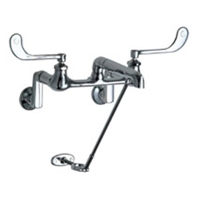 Manual Wall Mounted Garage Faucet With Rigid Spout And Double