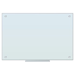 Glass Memo Board Magnetic Heat Resistant Toughened Glass 120x40cm Gray 