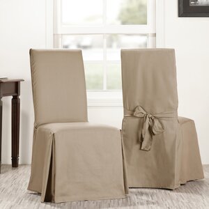 Solid Cotton Dining Chair Slipcover (Set of 2)