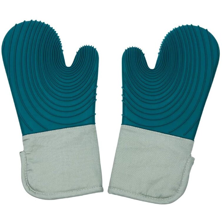 Kitchen Heat Resistant Pot Holders Cotton Insulating Gloves Oven Cooking Mitts 