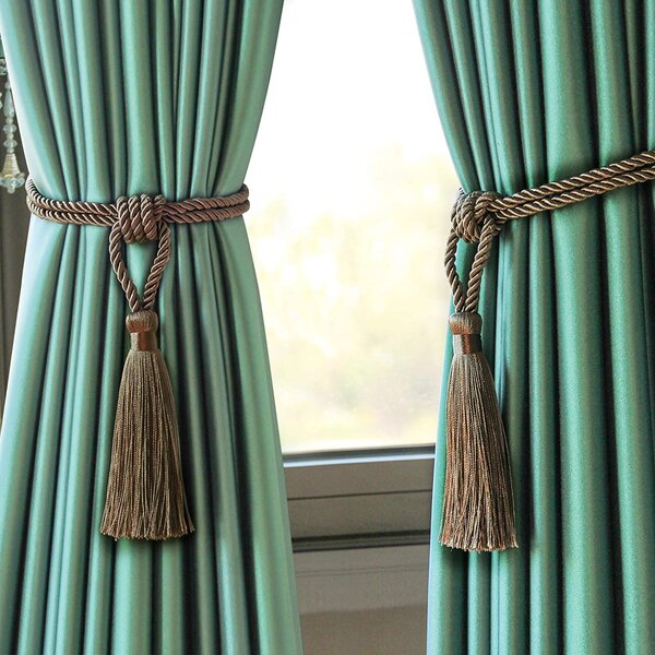 Pair of Terracotta Tassel Curtain Tiebacks 75cm 30" 