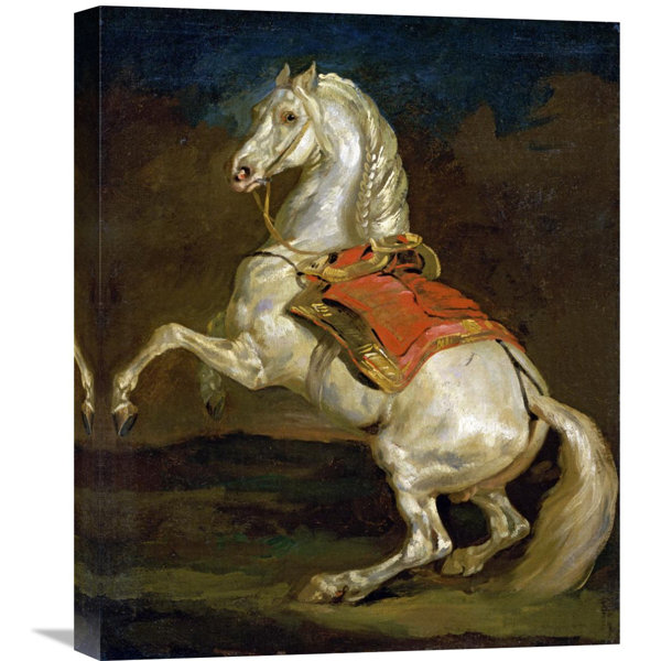Global Gallery Rearing Horse Cheval Cabre By Theodore Gericault Painting Print On Wrapped Canvas Wayfair