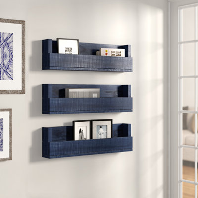 Burch Pine Wood Floating Shelf