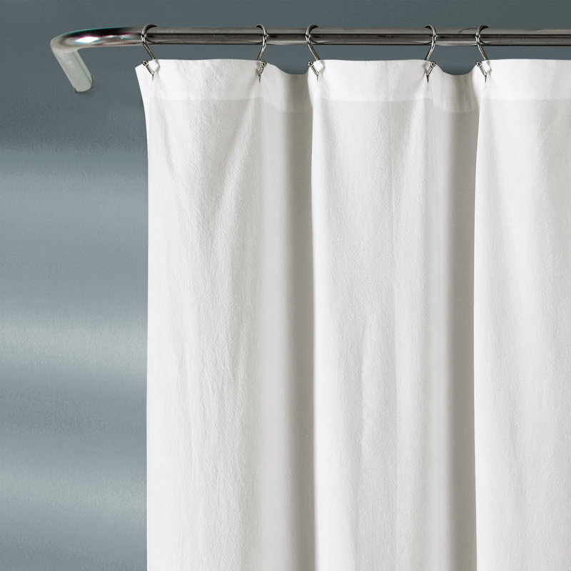 Foundstone Maya 100 Cotton Chenille Chevron Shower Curtain