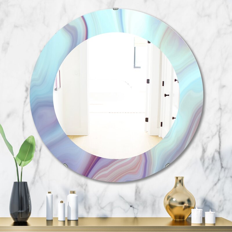 East Urban Home Marbled Geode 5 Modern Wall Mirror | Wayfair