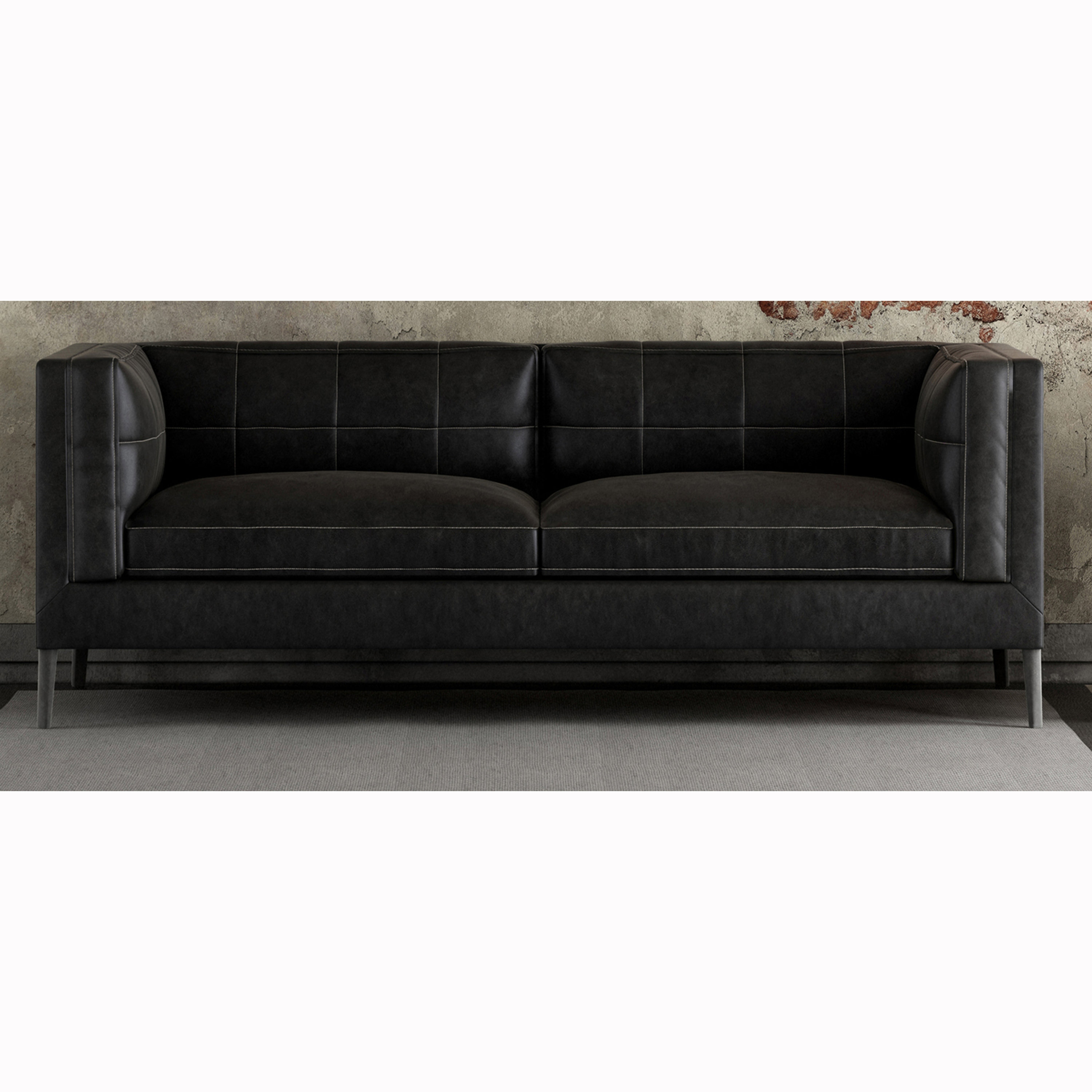 Orren Ellis Safi Top Grain Leather Loveseat Wayfair