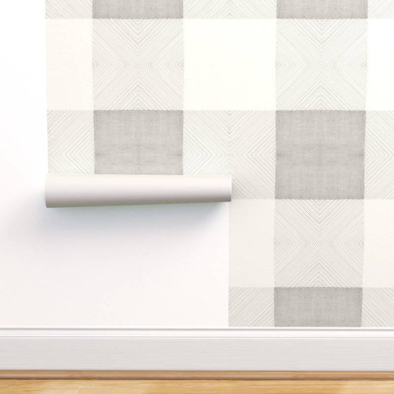 Gracie Oaks Gaier Buffalo Check Removable Peel And Stick Wallpaper