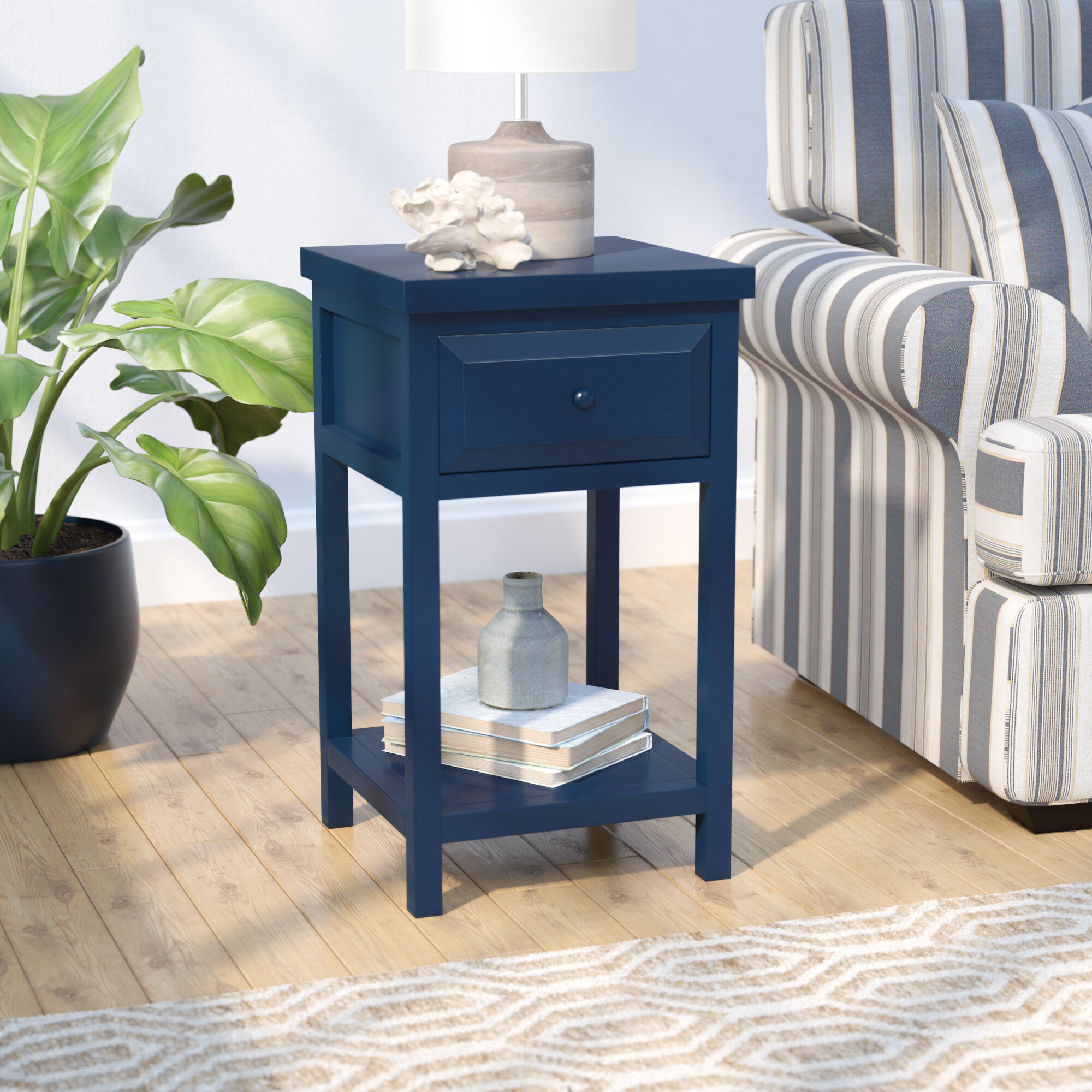 blue end tables for living room