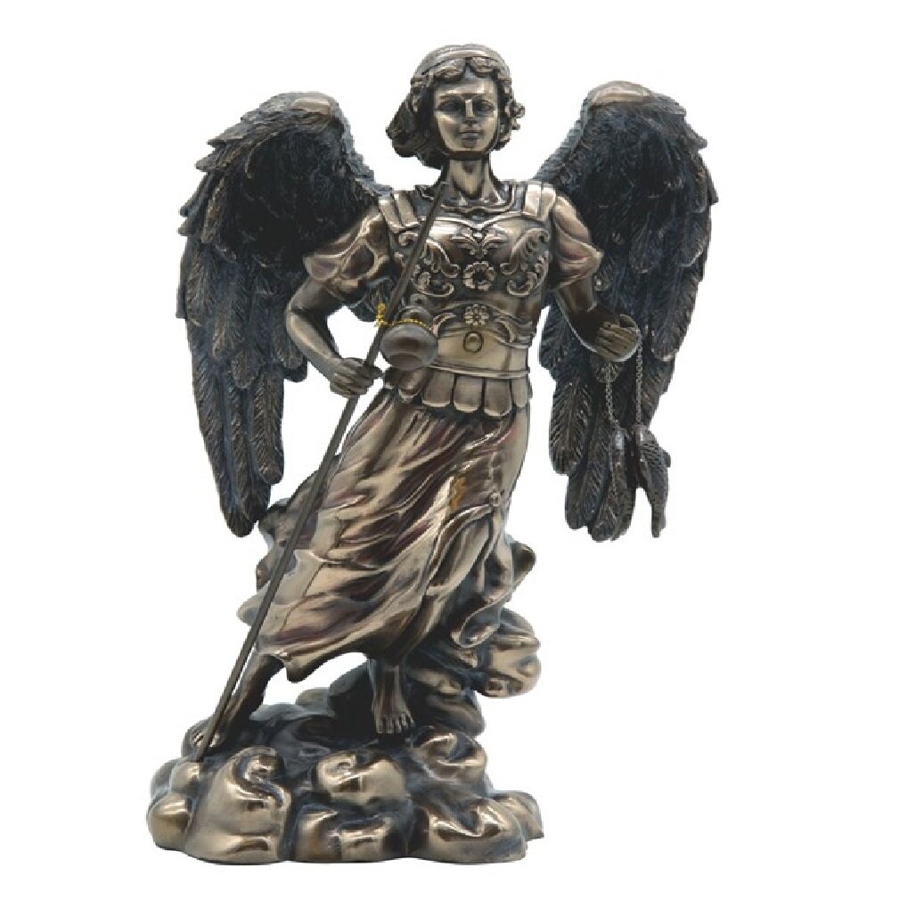 Astoria Grand Simkins Bronze Archangel Raphael Figurine | Wayfair