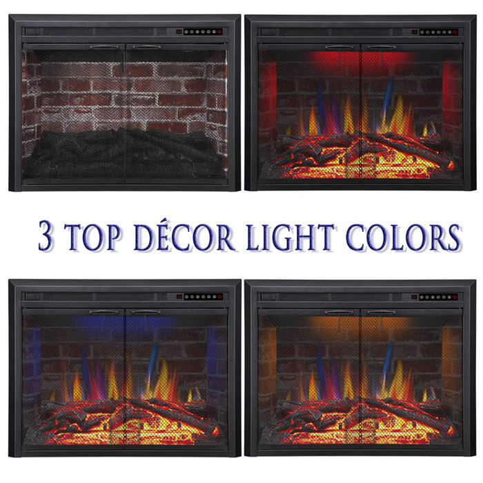 Charlton Home R W Flame Electric Fireplace Insert Traditional