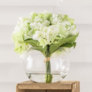 Pure Garden Hydrangea Arrangement In Glass Vase Jowtong Kamsong