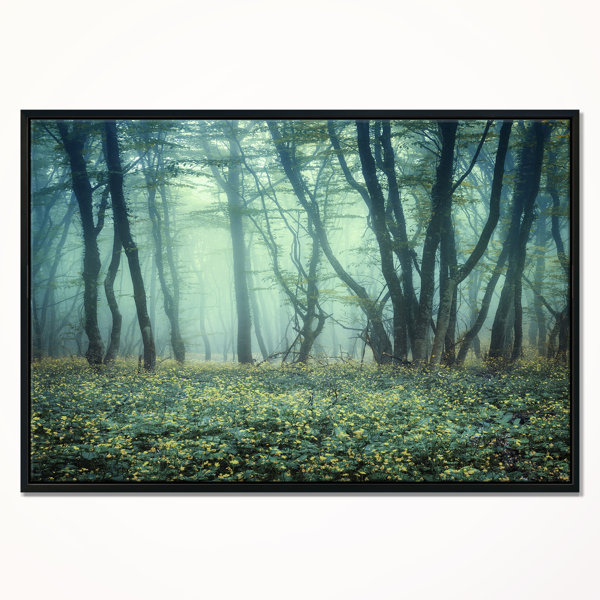 East Urban Home Trail Through Foggy Forest Framed Photographic