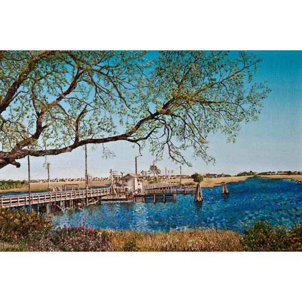 Alcott Hill Official Painting Of The Sunset Beach Pontoon Bridge