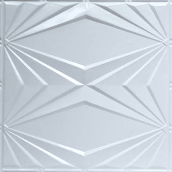 Shanko Pre Painted 23 75 X 23 75 Metal Tile In White