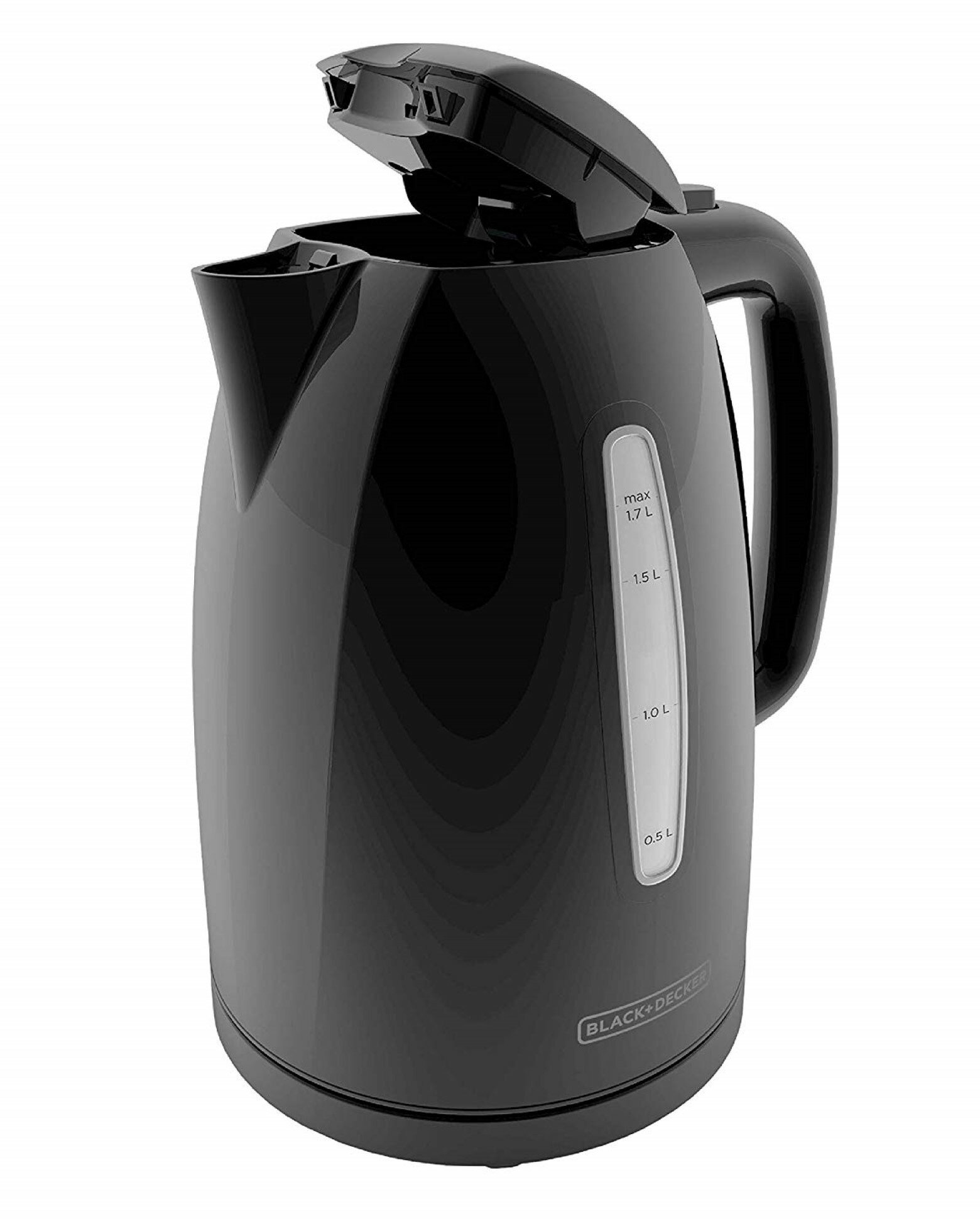 black plastic kettle