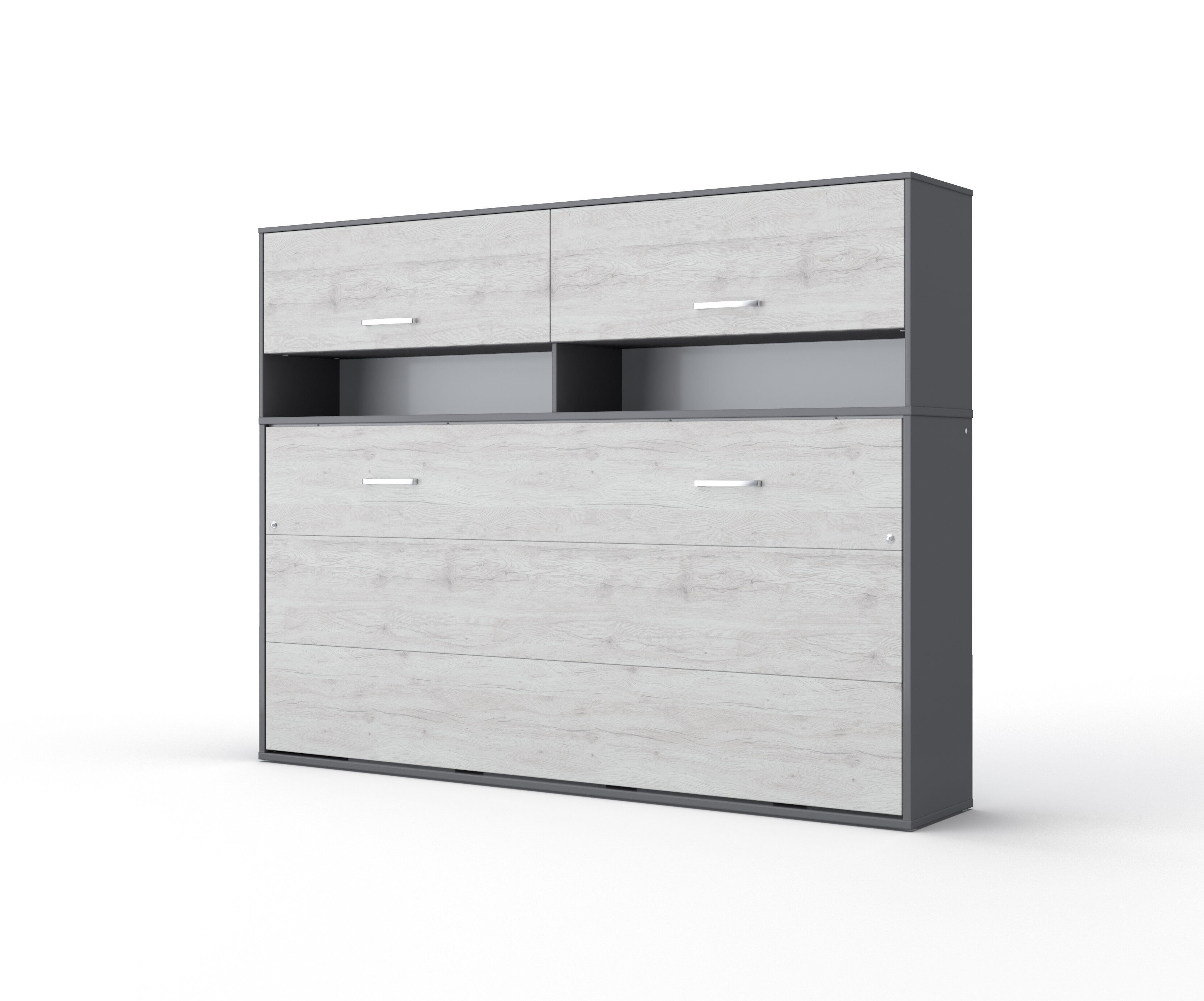 Latitude Run Feingold Horizontal Wall Queen Storage Murphy Bed