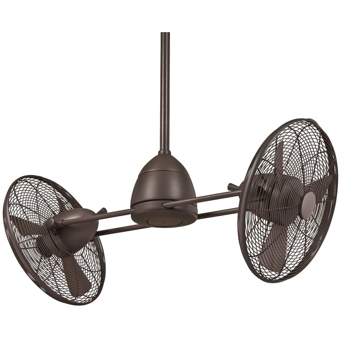 42 Twin Gyro 6 Blade Outdoor Led Ceiling Fan With Remote