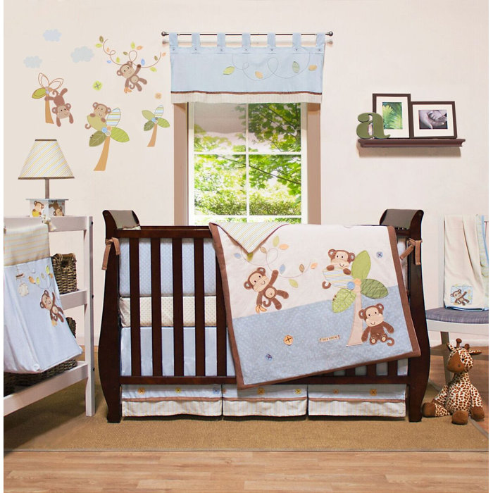 Clapp 100% Cotton Knit 4 Piece Crib Bedding Set