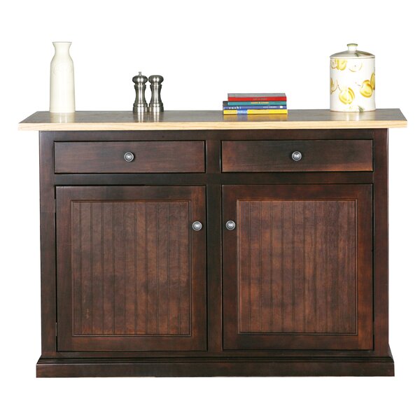 Breakwater Bay Meredith Kitchen Island with Butcher Block Top & Reviews | Wayfair