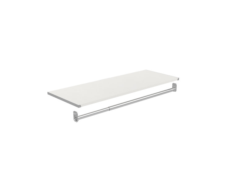 Modular Storage 36.02" W Shelf & Closet Rod Finish: White